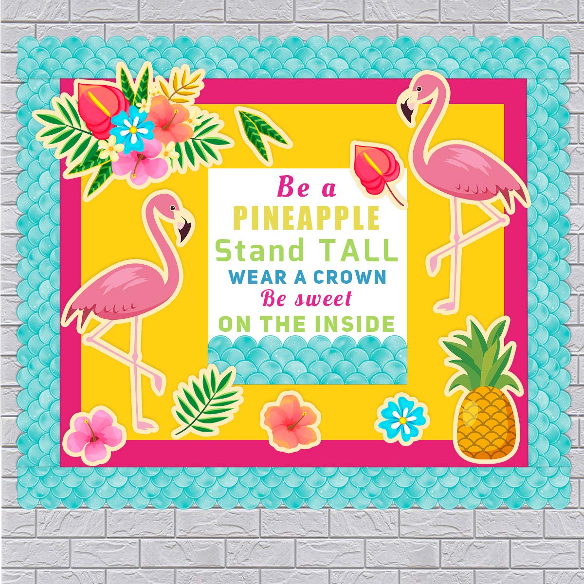 Ceiba Tree Ombre Turquoise Scallops Bulletin Board Borders for Classroom Trim Back to School Decoration 36 Feet - Image 6