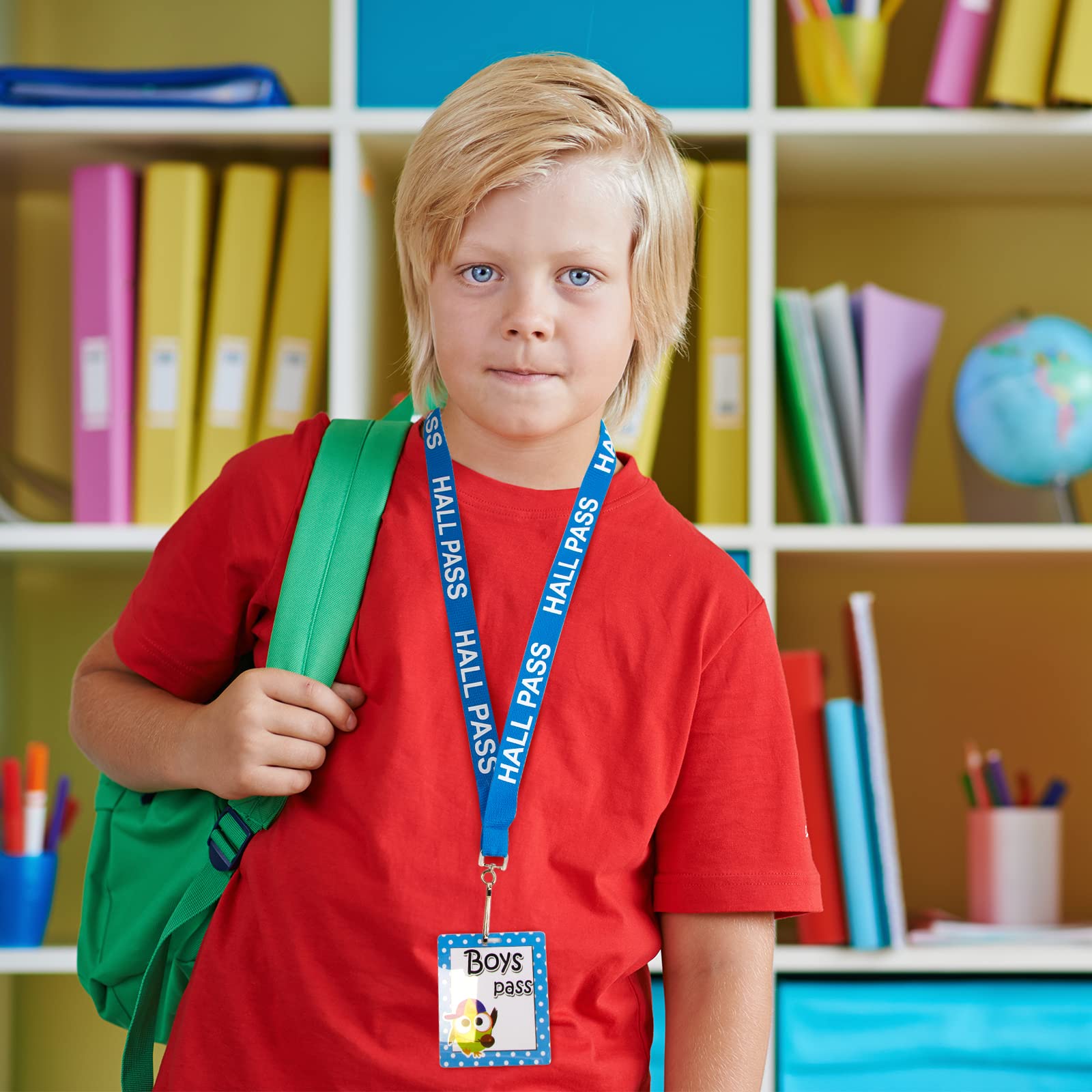 Ceiba Tree Owl Hall Pass Lanyards – Set of 6 (Hall, Office, Library, Nurse, Boy & Girl) with Breakaway Buckle for Students, Teachers & Office Supplies - Image 4