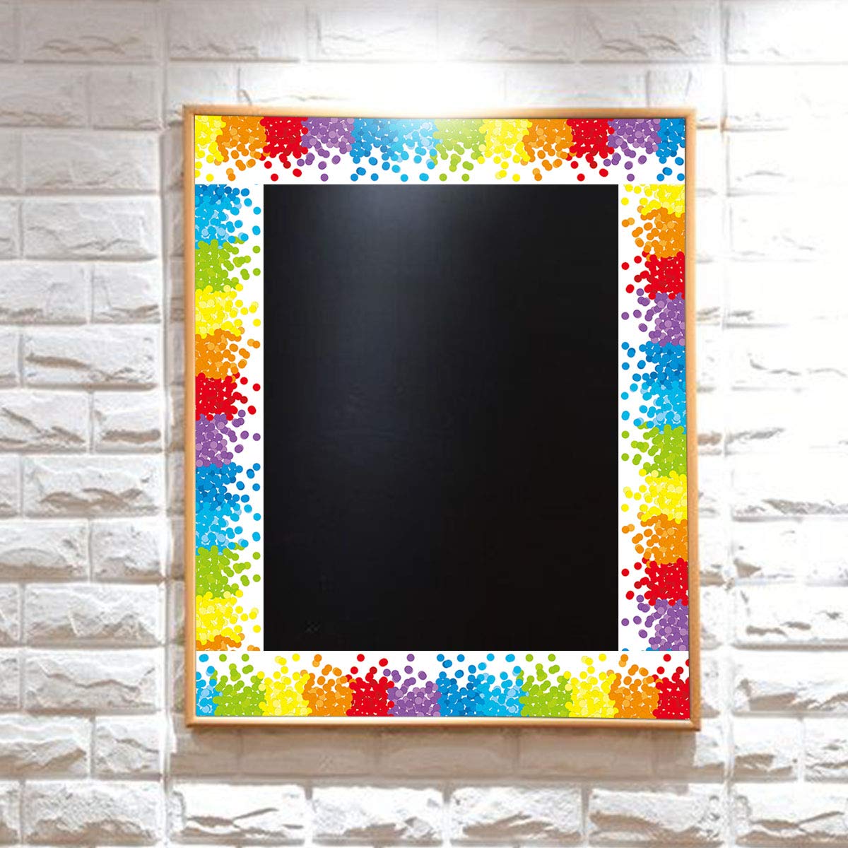 Ceiba Tree Rainbow Confetti Bulletin Board Borders Bright Ombre Colorful Straight Bulletin Board Trim for Back to School Whiteboard Chalkboard Classroom Decorations 36 Feet - Image 4