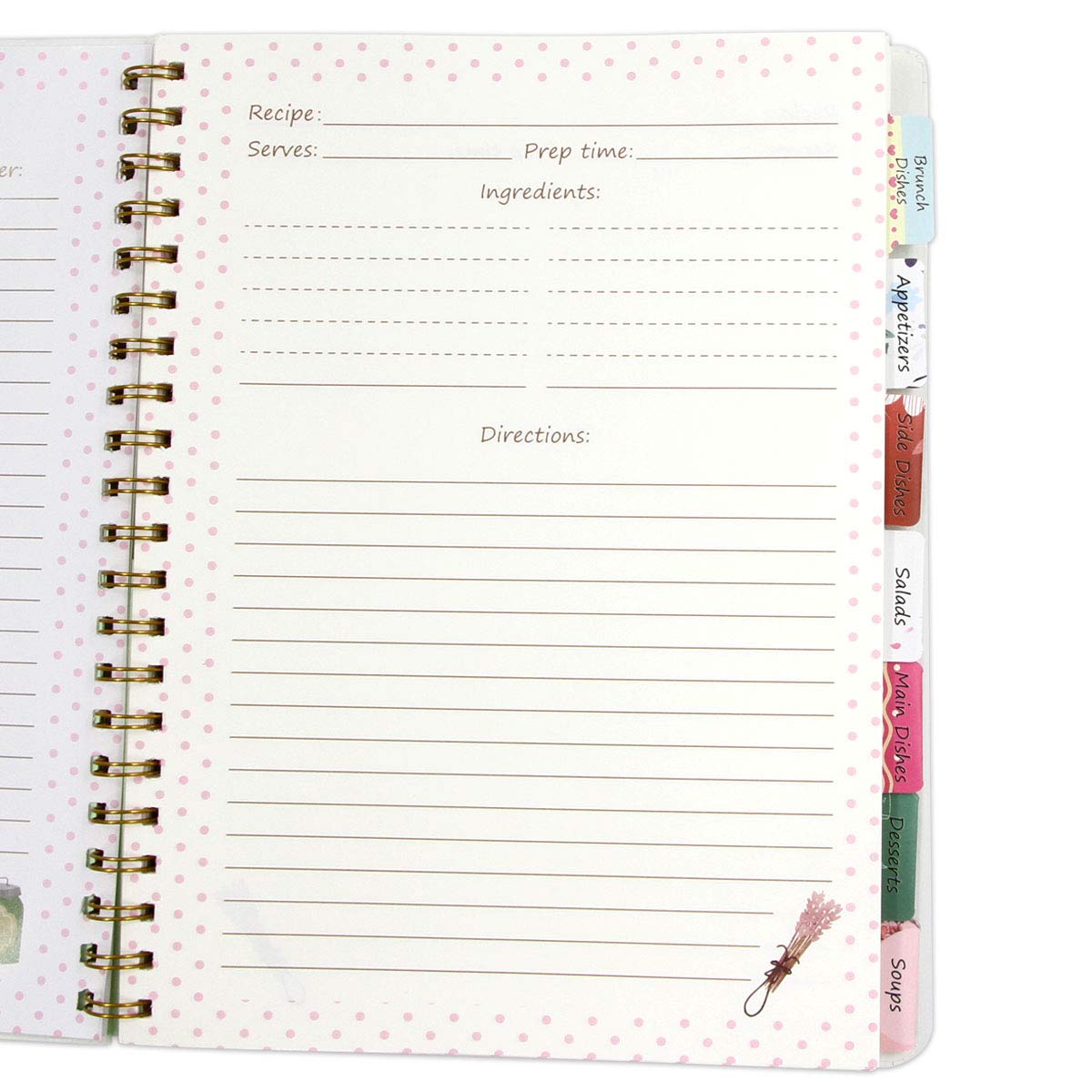 ceiba tree Recipe Book to Write in Your Own Recipes Family Blank Cookbook with Tabs Stickers 8.5 x 11 inch Gift Ideas for Wife Mom Women - Image 3