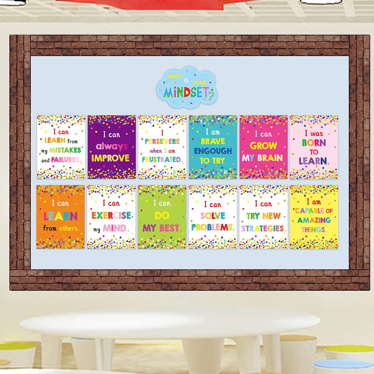 ceiba tree Red Brick Bulletin Board Border Straight Border Trim for Classroom Decoration 36 Feet - Image 6