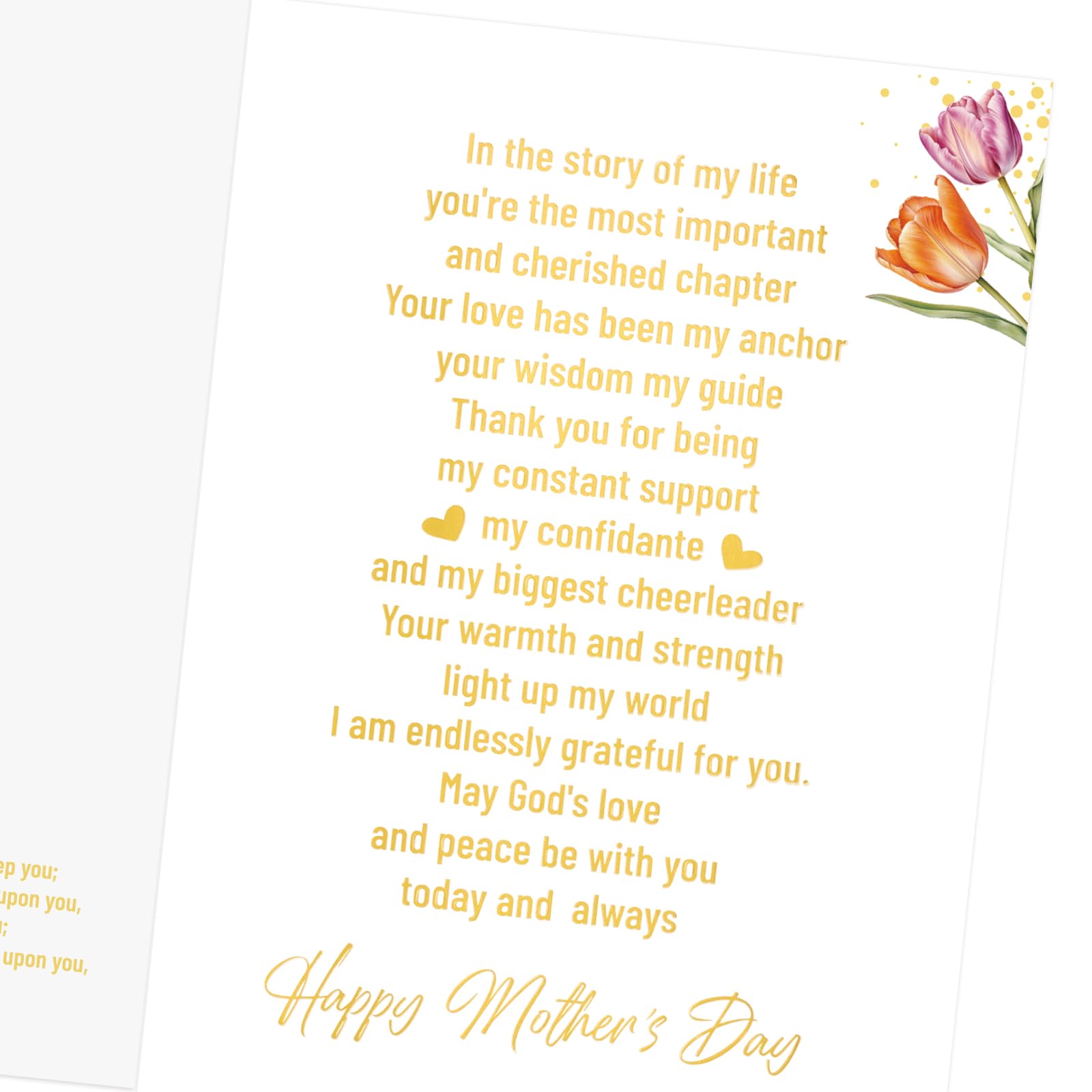 ceiba tree Religious Happy Mothers Day Card Christian Mother's Day for Mom 5x7 in with Envelope Message Inside - Image 4