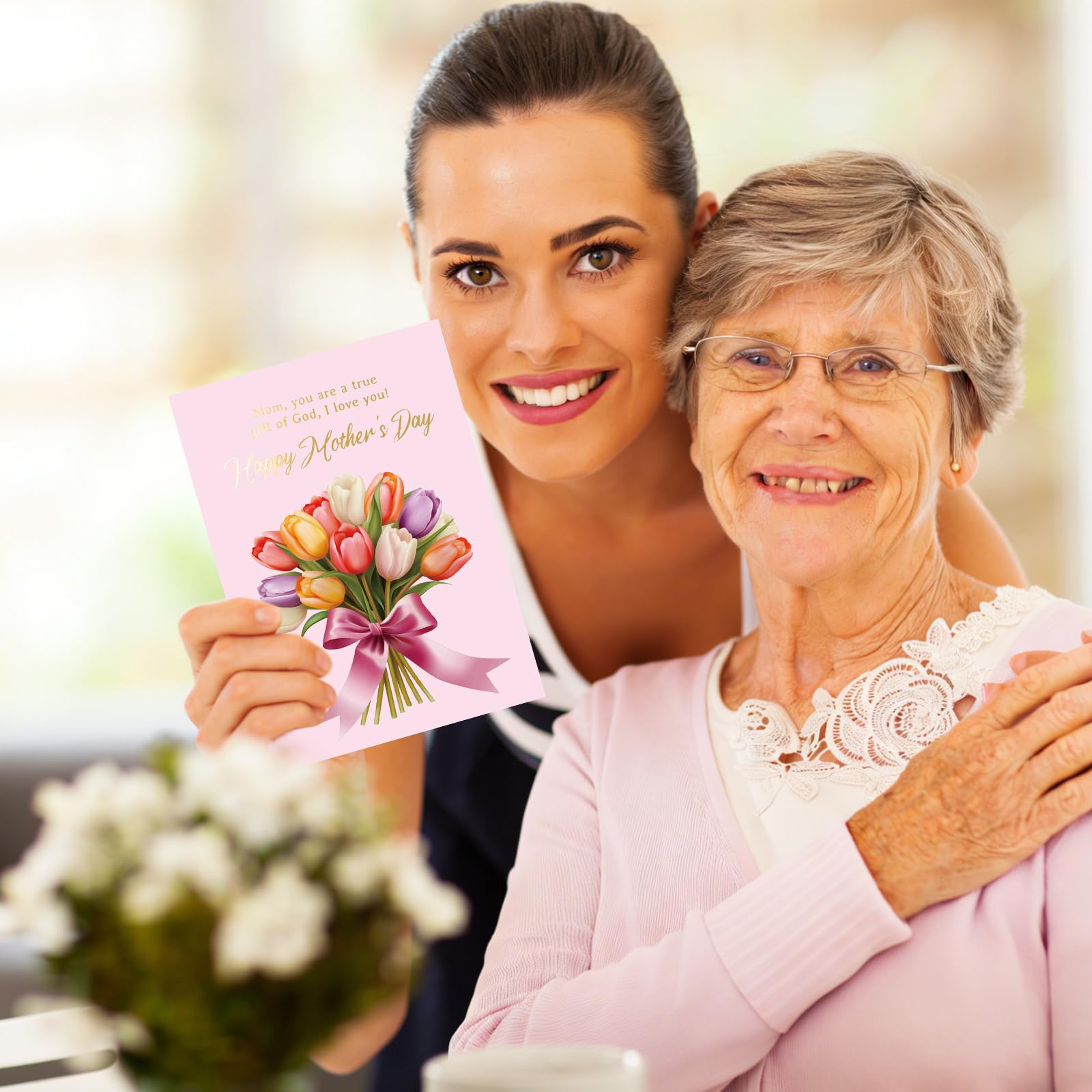 ceiba tree Religious Happy Mothers Day Card Christian Mother's Day for Mom 5x7 in with Envelope Message Inside - Image 6