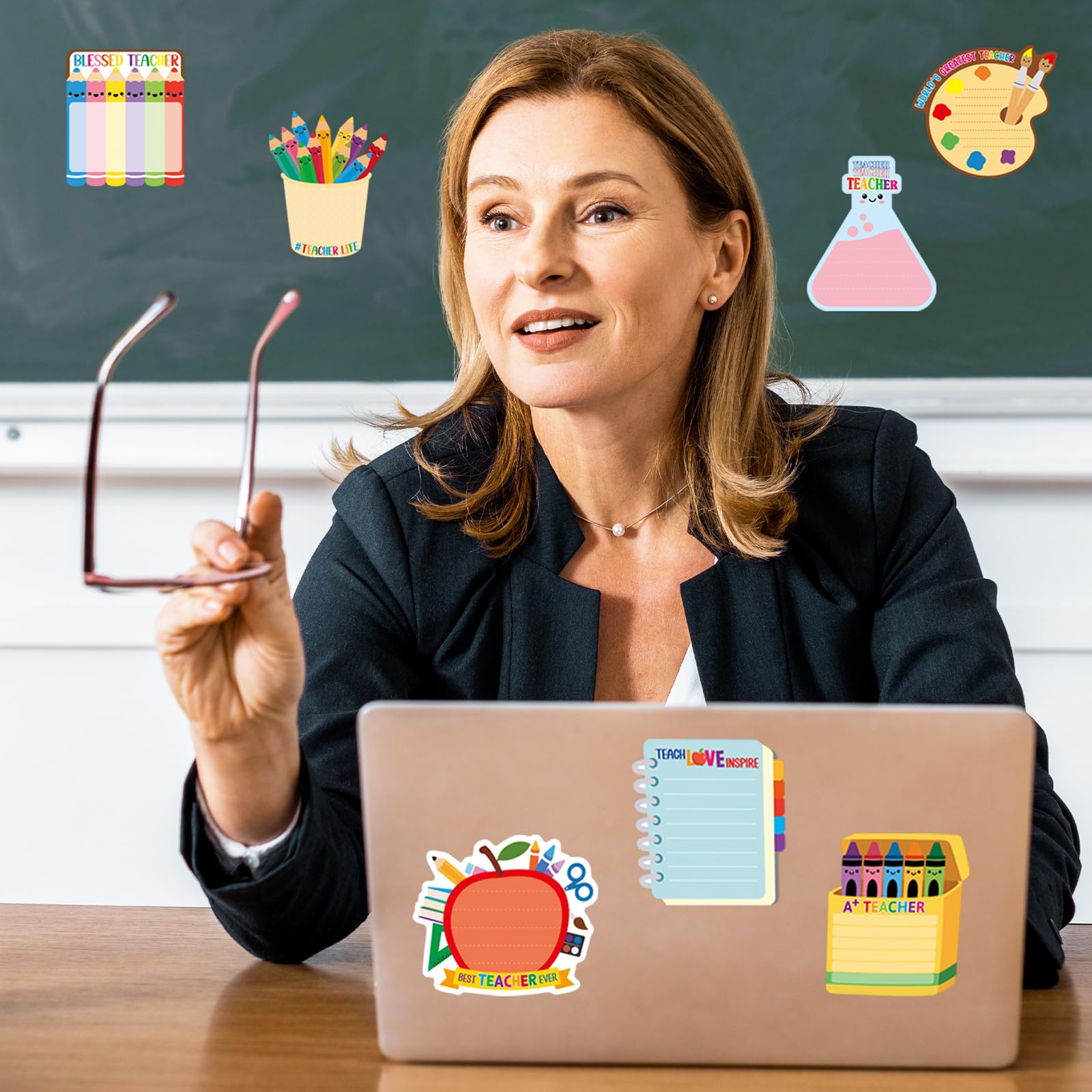 Ceiba Tree Teacher Sticky Notes 30 Pack Colorful Self-Sticky Memo Pads Appreciation Gifts for Graduation Teacher Appreciation Week Back to School Office Supplies - Image 7