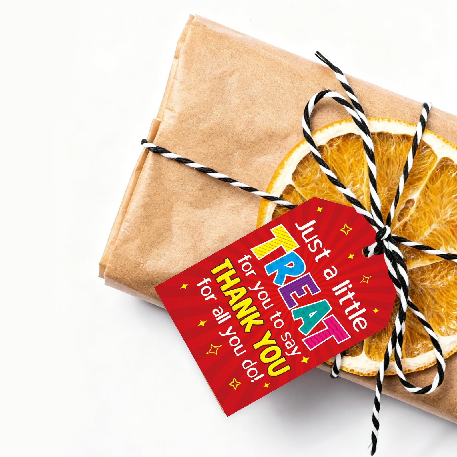 Ceiba Tree Teacher Thank You Gift Tags with String 60pcs Thanks for All You Do Hanging Paper Labels Teachers Appreciation Week Gifts Boxes Bags Wrapping Supplies for Nurses Day Staff Employee - Image 4