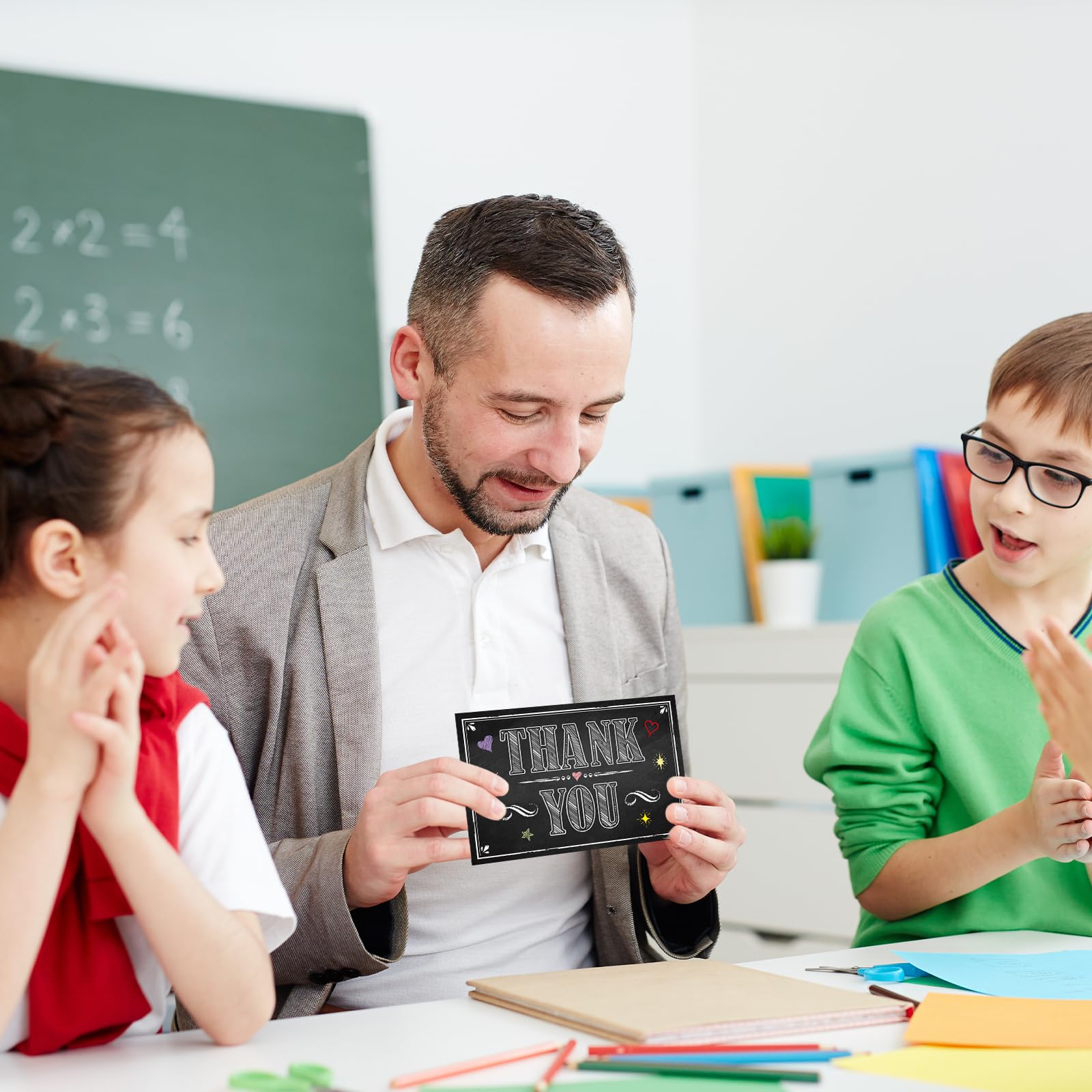 ceiba tree Thank You Cards with Envelopes for Teachers Nurses 24Pcs Chalkboard Assorted Thank You Notes for Wedding Baby Shower Birthday Graduation Business Teacher Appreciation Week Greeting Cards - Image 8