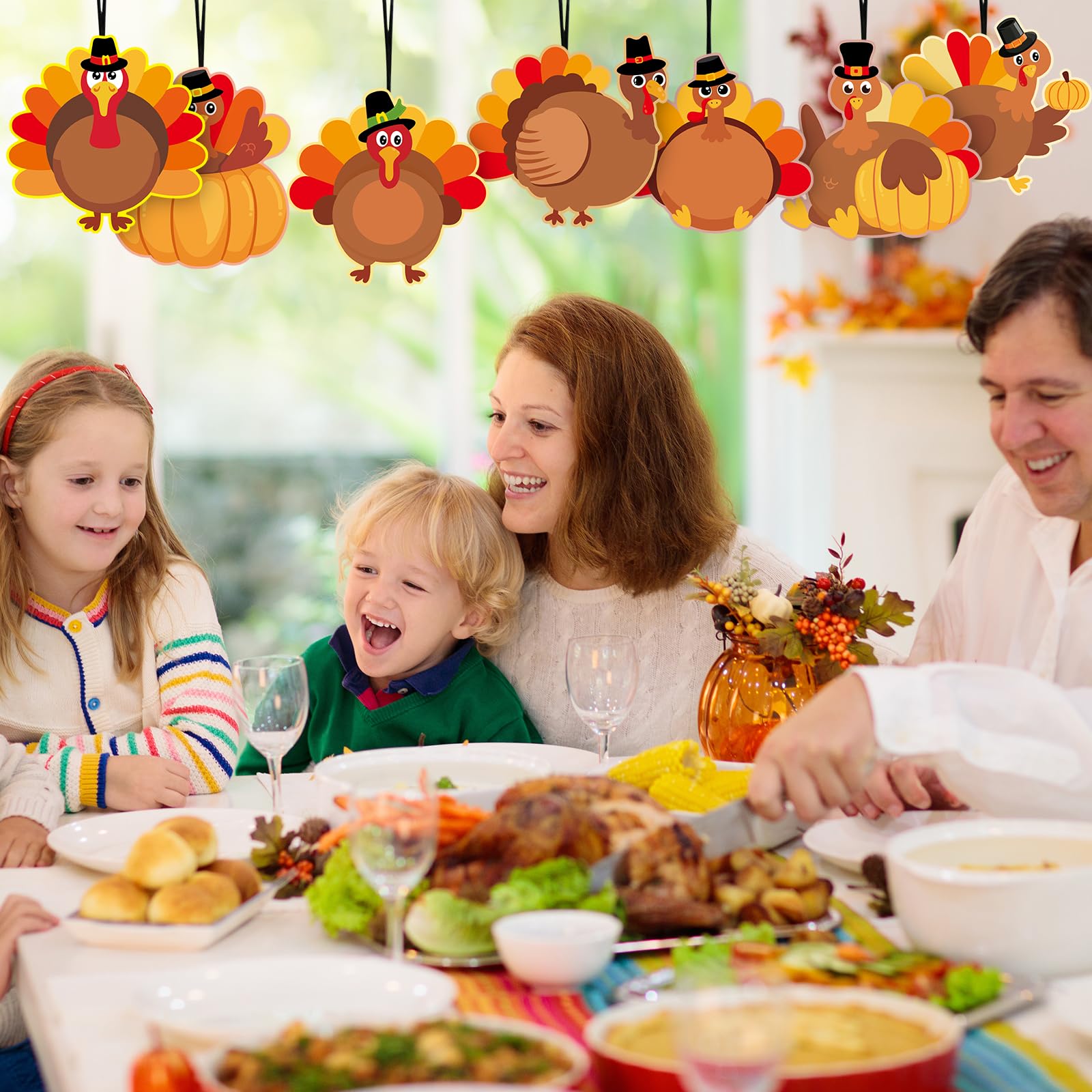 Ceiba Tree Thanksgiving Turkey Cutouts Turkey Bulletin Board Decorations Fall Cut-Outs Decor for Classroom Party Home - Image 7