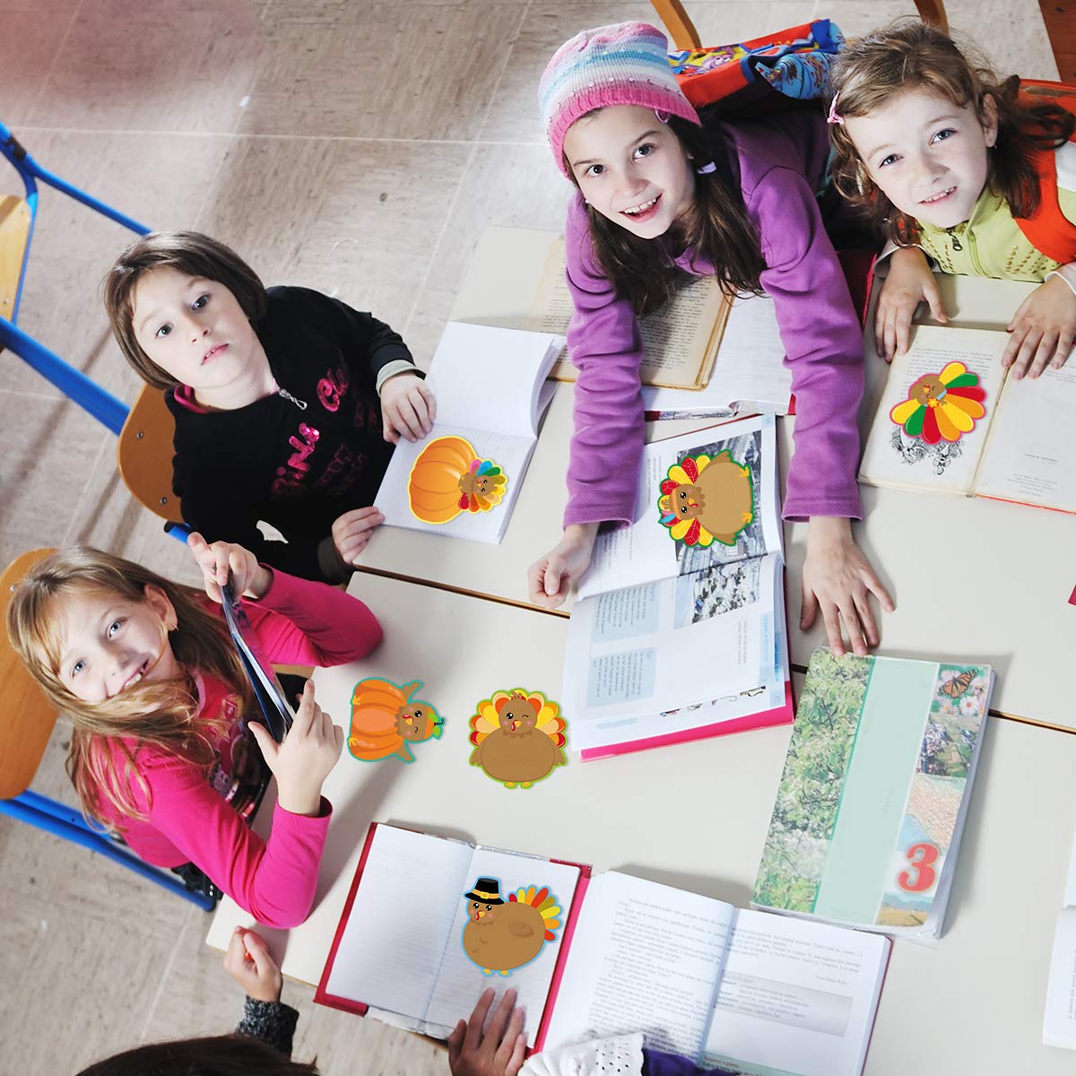 Ceiba Tree Turkey Cutouts 54 Pcs Thanksgiving Cut-Outs Fall Decor for Party Classroom Decoration - Image 4