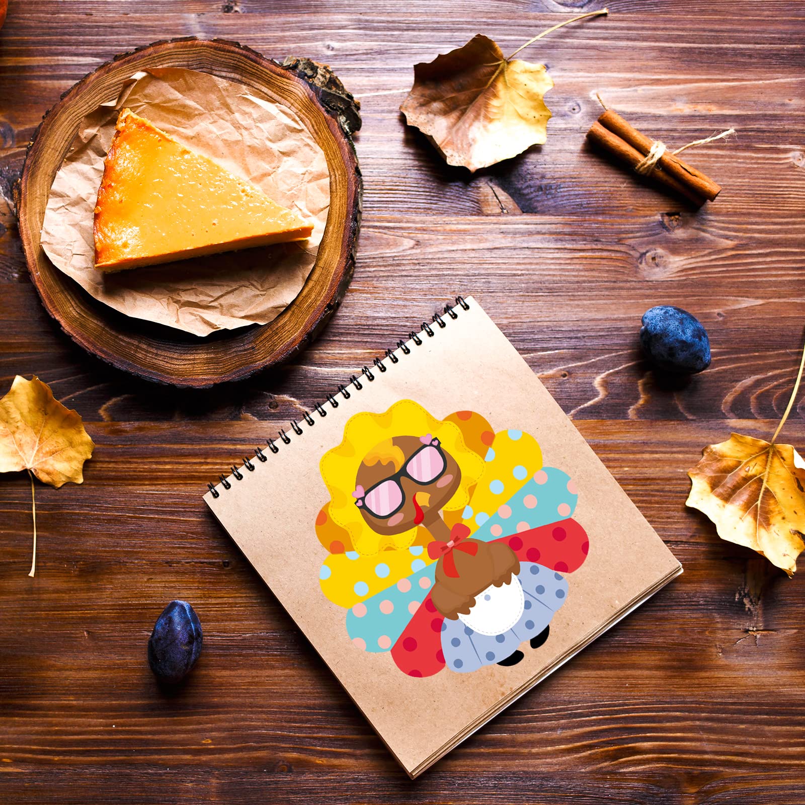 Ceiba Tree Turkey Stickers 36 Pcs Make A Turkey Face Sticker Sheets Thanksgiving Stickers Craft Kits for Kids Party Activity Games - Image 4