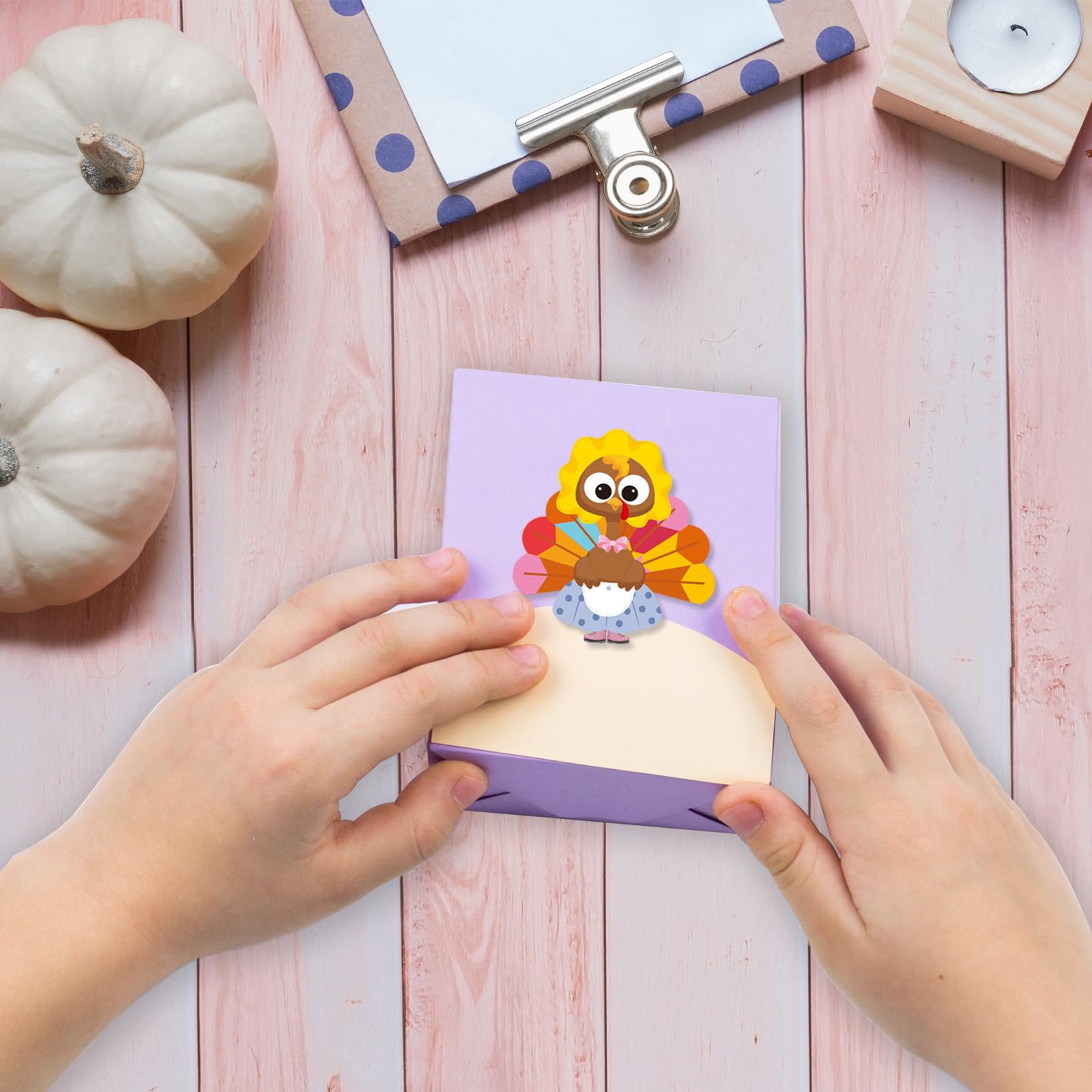 Ceiba Tree Turkey Stickers for Kids Make Your Own Turkey Sticker Thanksgiving Fall Autumn Rolled Scene Stickers 300 Pcs for Classroom Home School Party - Image 7