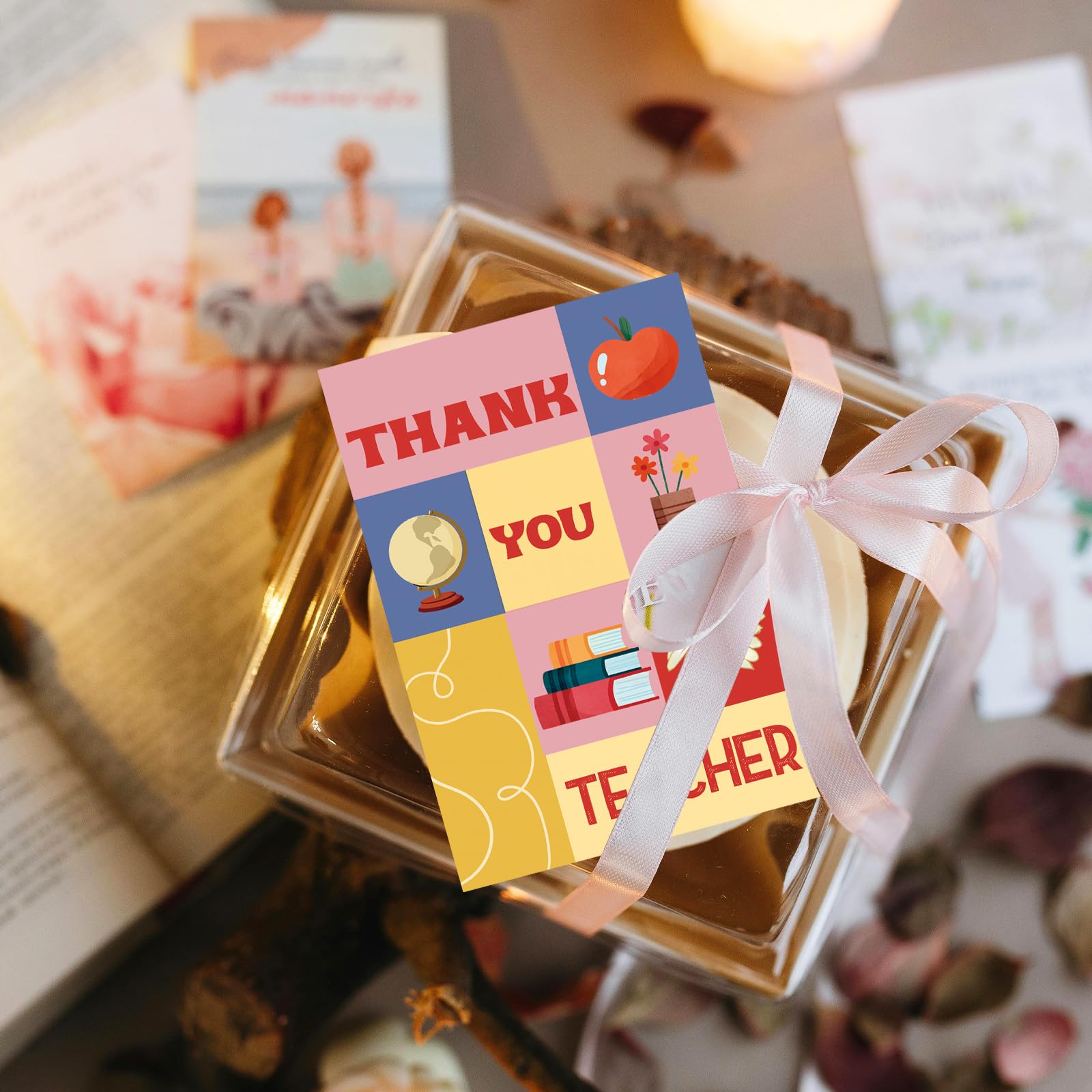 ceiba tree Vintage Teacher Appreciation Cards 24Pcs Teacher Thank You Cards Bulk with Envelope for Men Woman Appreciation Week Graduation End of the Year School Gifts Supplies - Image 5