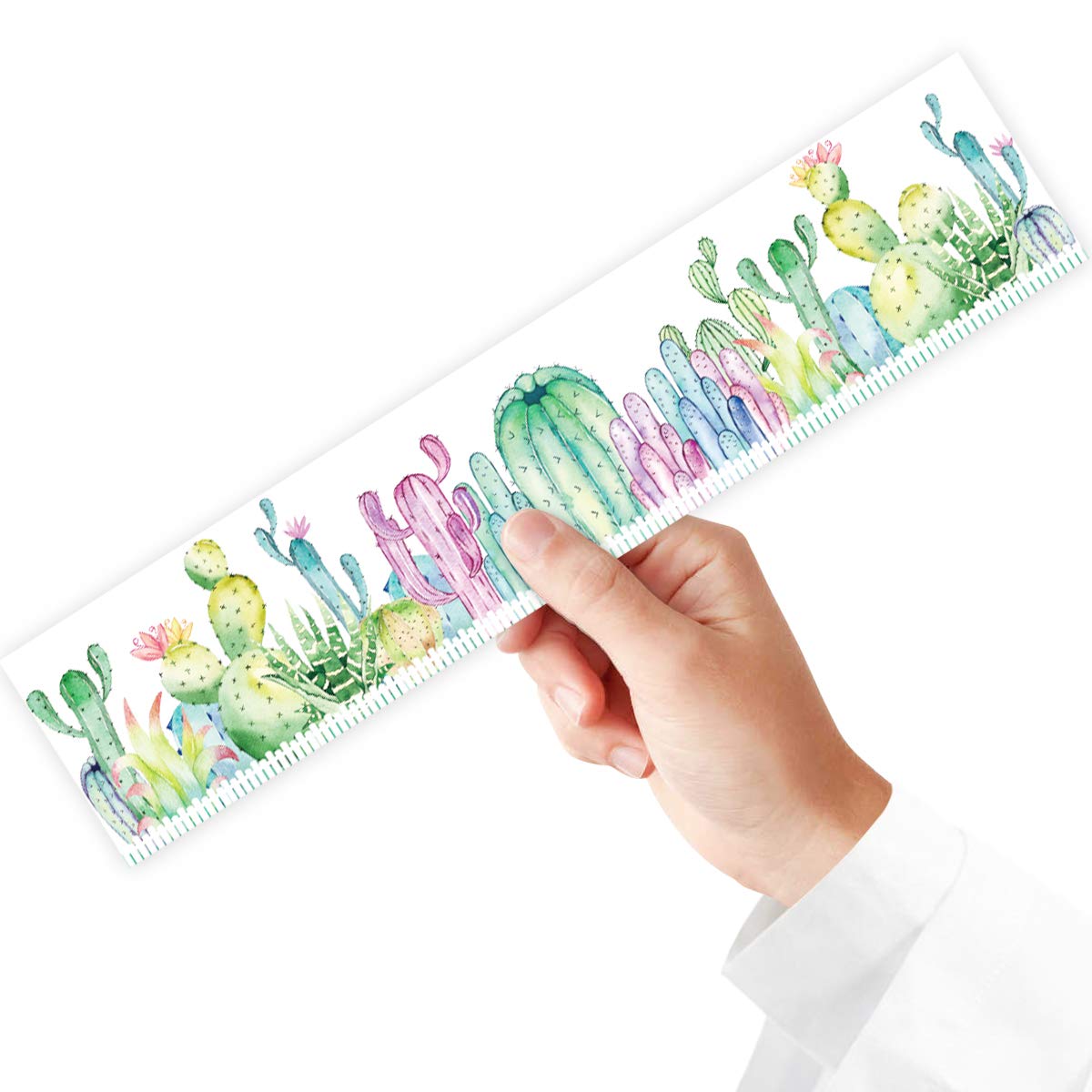 Ceiba Tree Watercolor Cactus Bulletin Board Borders Straight Border Trim for Classroom Decoration Chalkboard Whiteboard - Image 3