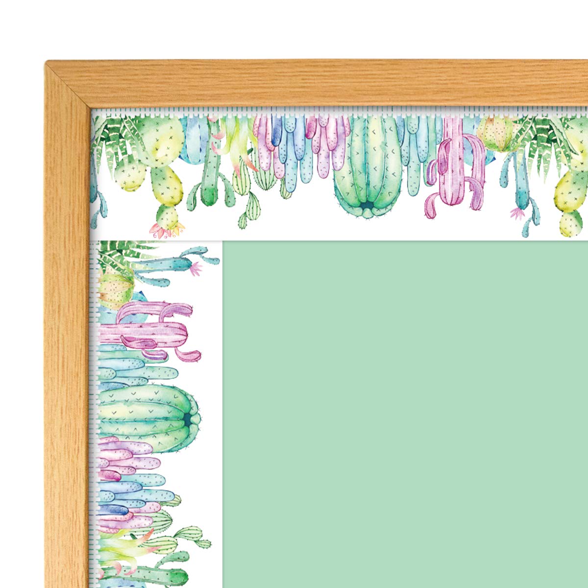 Ceiba Tree Watercolor Cactus Bulletin Board Borders Straight Border Trim for Classroom Decoration Chalkboard Whiteboard - Image 4