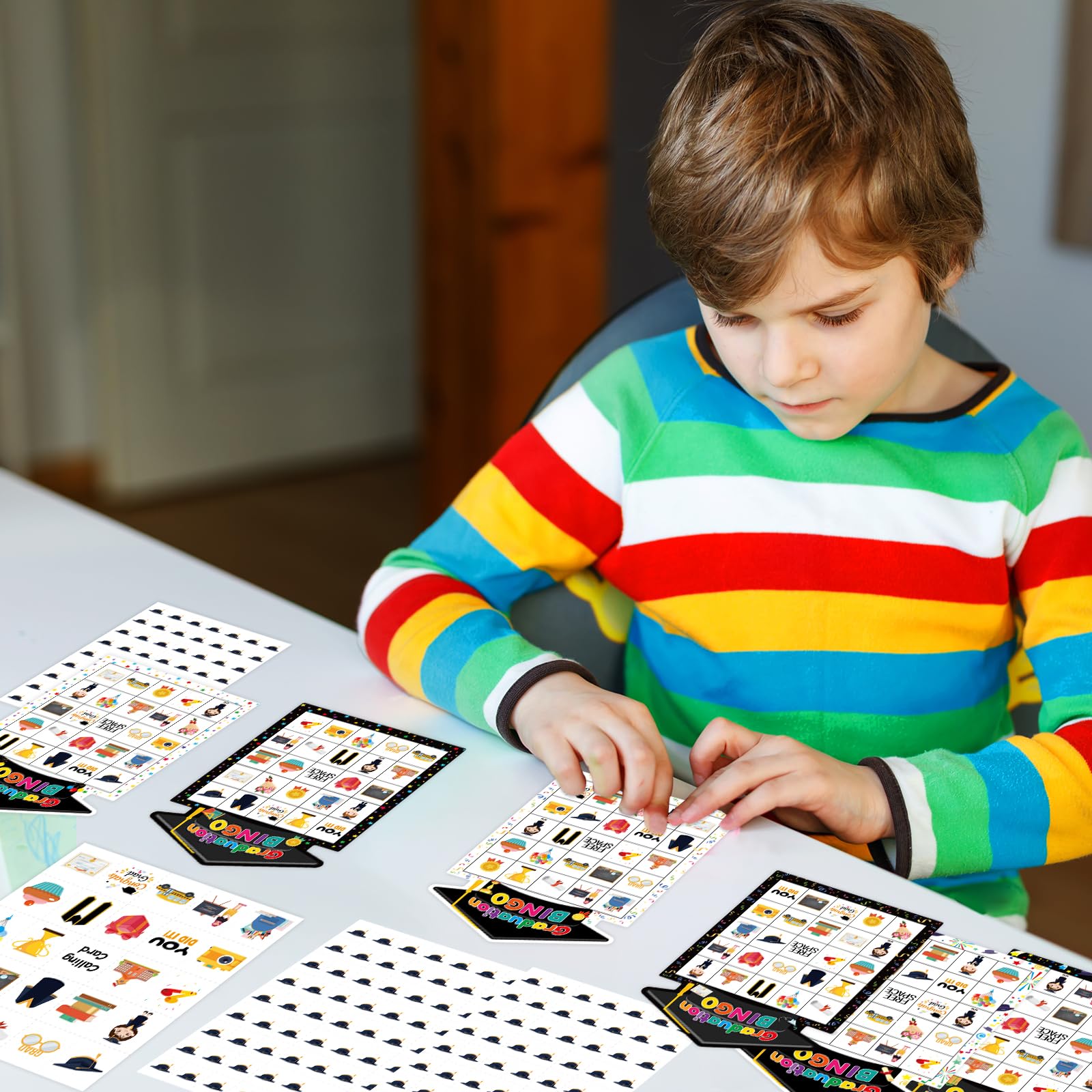 Graduation Bingo Games Cards Congrats Grad Game for 24 Players Class of 2026 Family Bingo for Boys Girls Kids Adults Classroom Activities Kindergarten Preschool High School College Party Supplies - Image 4