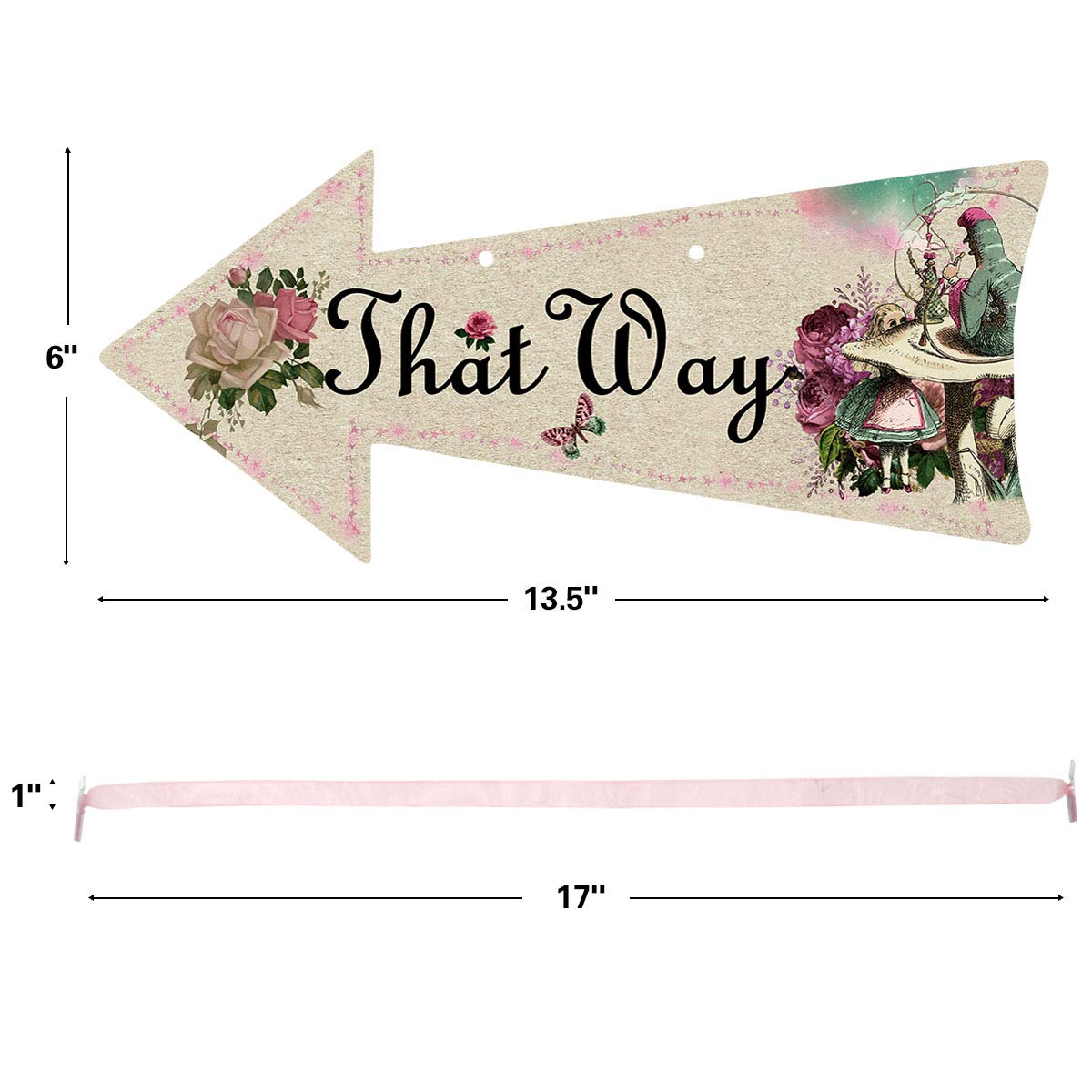 Truly Alice Arrow Hanging Signs Cutouts for Tea Party Decoration 10 Pcs - Image 3