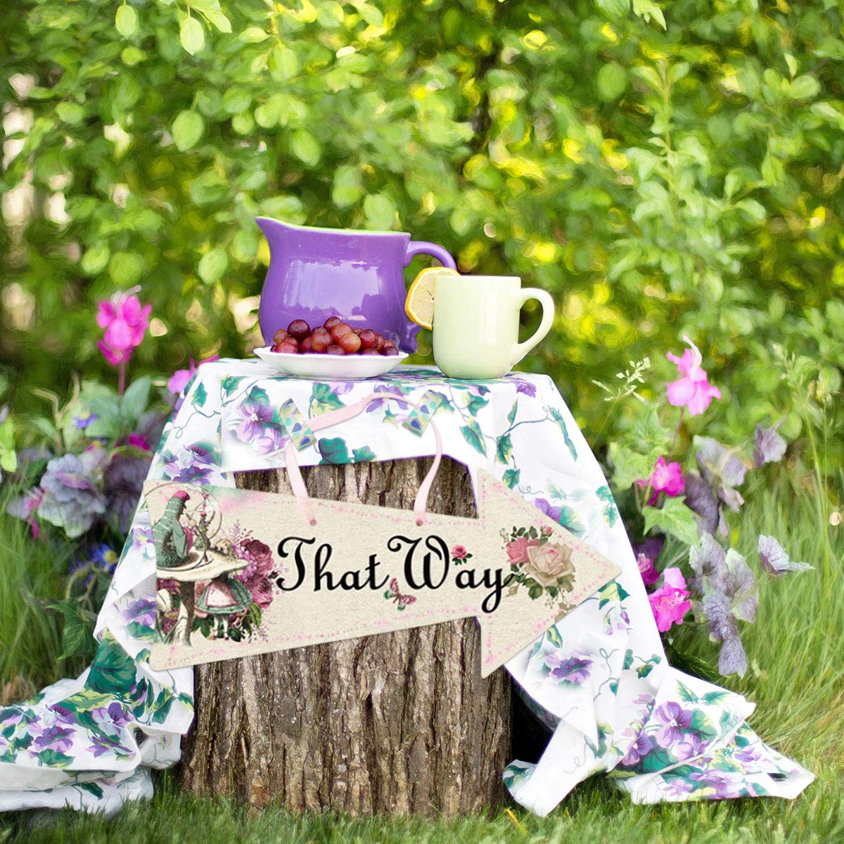 Truly Alice Arrow Hanging Signs Cutouts for Tea Party Decoration 10 Pcs - Image 4